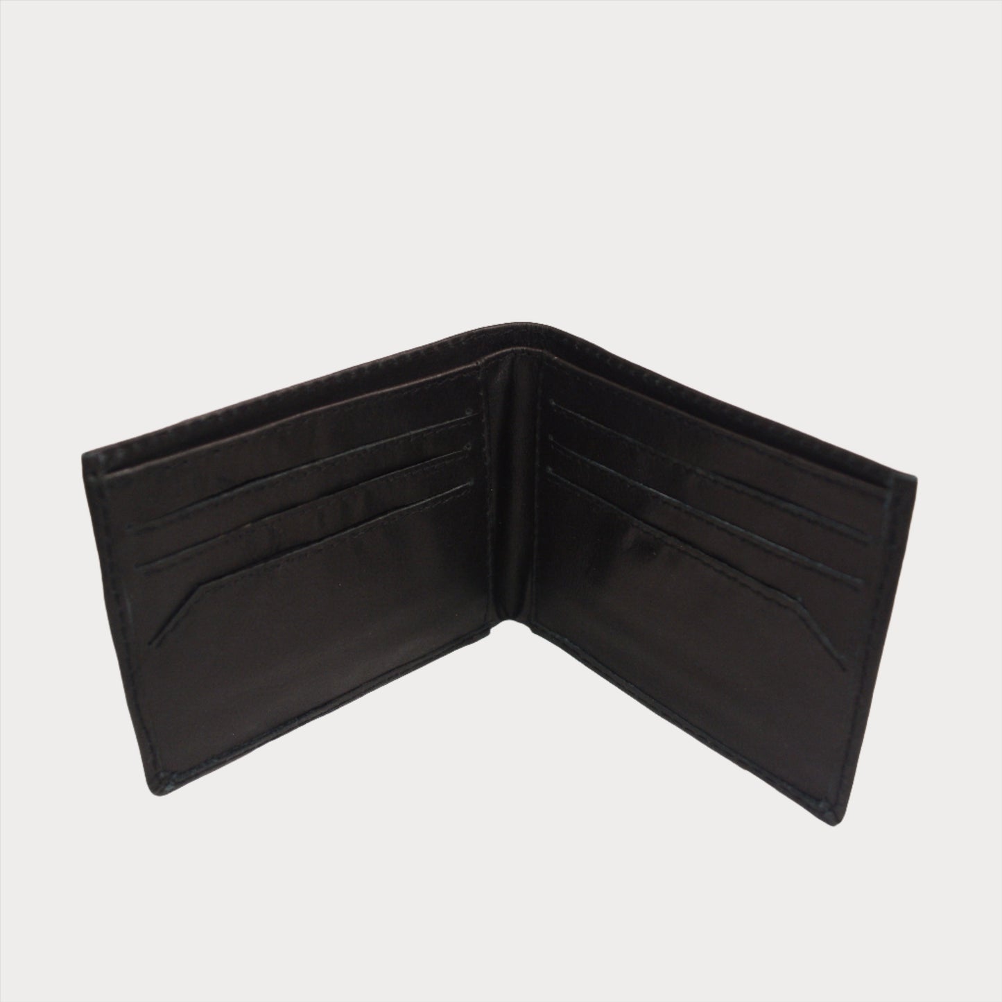 Slimline Black Leather Wallet
