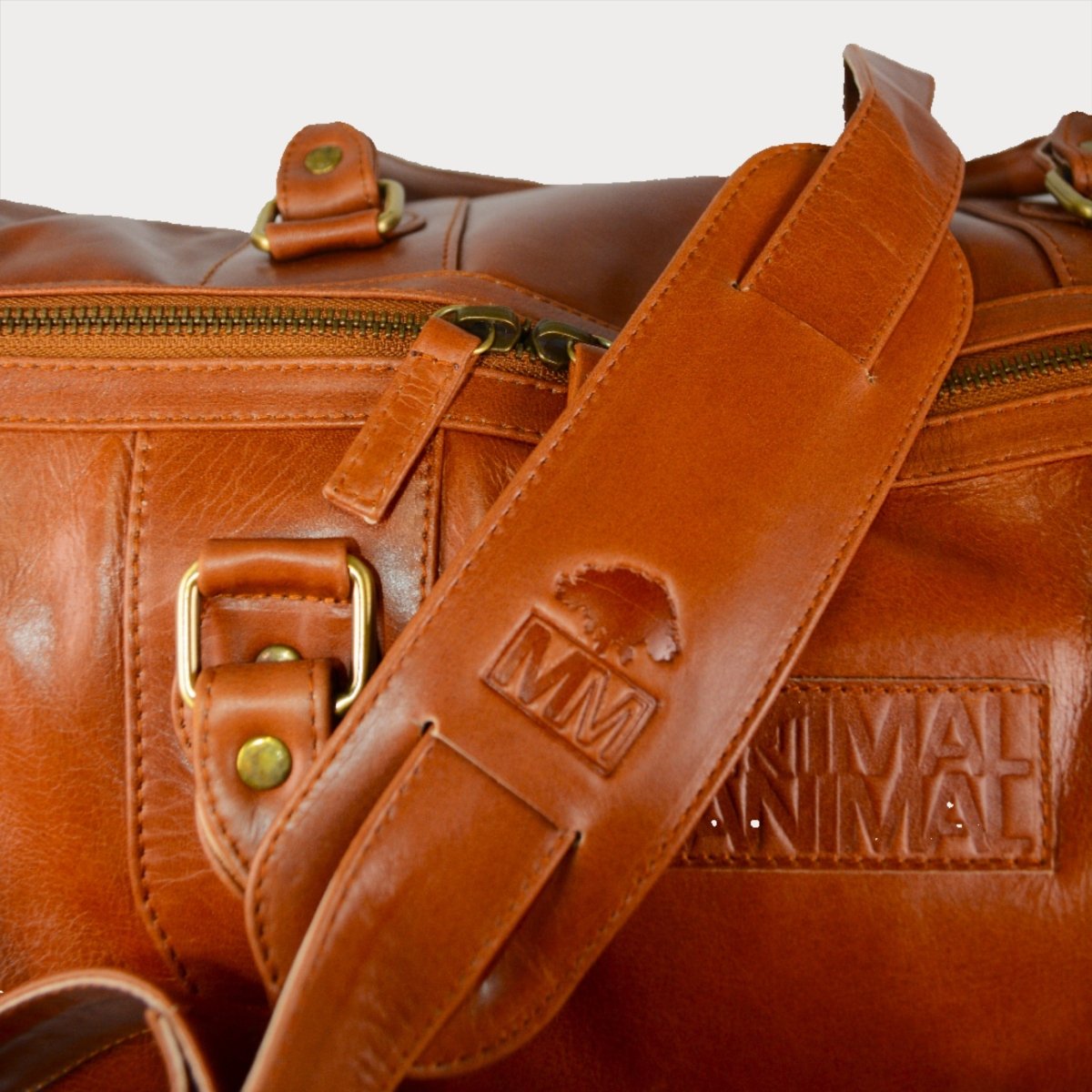 Leather Overnight Bag - Cognac - Minimal Manimal