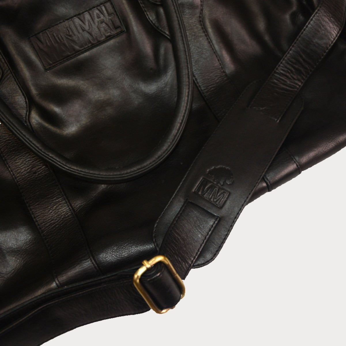Leather Weekender Duffel Bag - Onyx - Minimal Manimal