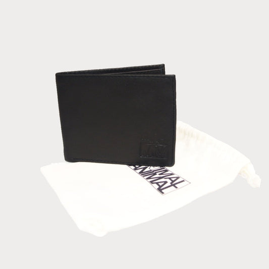 Slimline Black Leather Wallet - Minimal Manimal